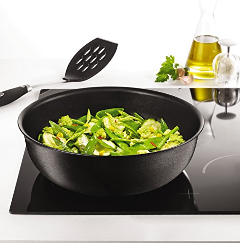 Tefal Ingenio Talent Set de 6 Piezas con Dos Mangos, Aluminio, Negro, 28 cm