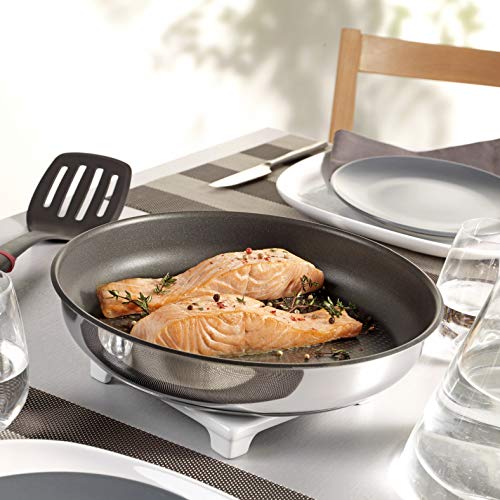 Tefal - Juego de 15 piezas, de aluminio, sartenes de 22, 24 y 26 cm, cazos de 16, 18 y 20 cm, 3 tapas , 1 tapas inox, 2 espátulas y 2 mangos intercambiables