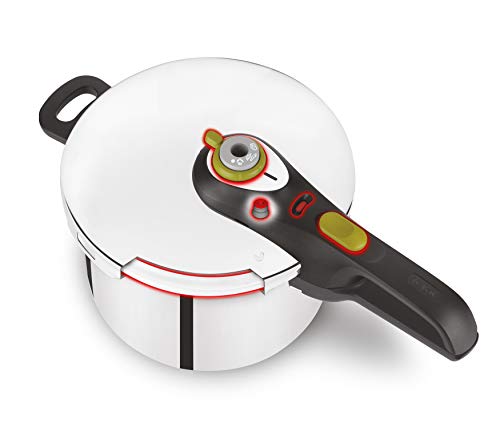 Tefal P25307 - Olla a presión, Acero Inoxidable/plástico, Negro, 22 cm, 6 L