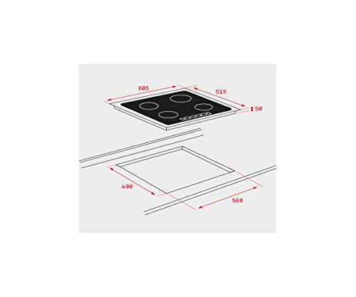 Teka IT 6320 Integrado Cerámico Negro - Placa (Integrado, Cerámico, Vidrio, Negro, 1800 W, 14,5 cm)