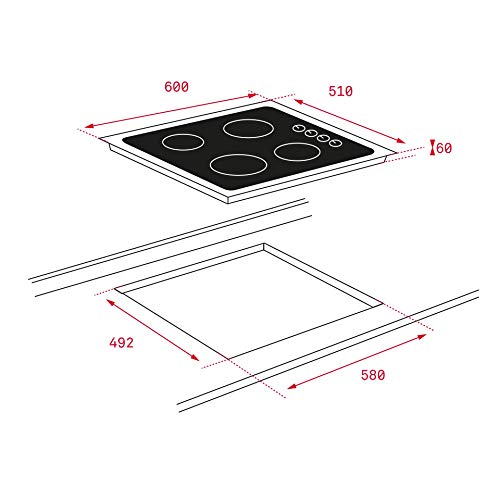 Teka VT CM - Placa Vitrocerámica Vtcm Con Mandos Laterales