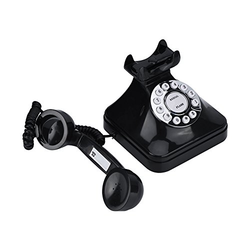 Teléfono Retro Vintage, WX-3011 Teléfono Fijo Alámbrico de Multifunción, Telefonía Doméstica Fija con Cable, Teléfono Vintage de Moda con Base Antideslizante para Hogar Casa Oficina Hotel Motel etc.