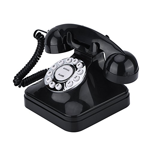 Teléfono Retro Vintage, WX-3011 Teléfono Fijo Alámbrico de Multifunción, Telefonía Doméstica Fija con Cable, Teléfono Vintage de Moda con Base Antideslizante para Hogar Casa Oficina Hotel Motel etc.