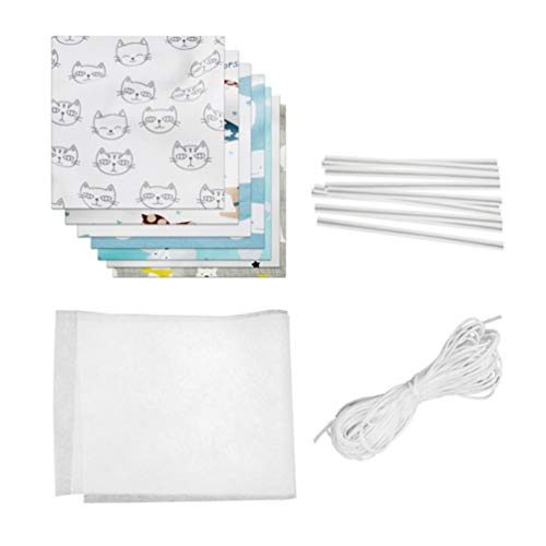 TENDYCOCO 1 Set Kit de Fabricación de Cubierta Facial Cordones Elásticos Tiras de Puente Nasal Tela de Tela para Manualidades DIY 50 Cm