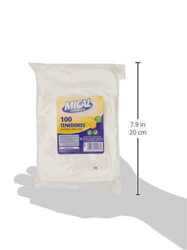 Tenedor mical plast.100u
