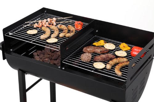Tepro Detroit Parrilla Barril Carbón Vegetal Negro - Barbacoa (Parrilla, Carbón Vegetal, Barril, Parrilla, Negro, Rectangular)