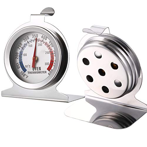 Termómetro de Esfera Grande de Horno Termómetro de Serie Classic Ahumador de Parrilla de Horno de Acero Inoxidable Termómetro de Monitoreo para Hornear de Cocina (1)