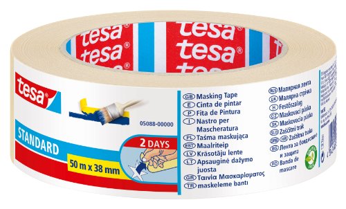 tesa 05088-00000-00 Cinta De Pintor Para Perfiles Rectos, Amarillo, 50 M X 38 Mm