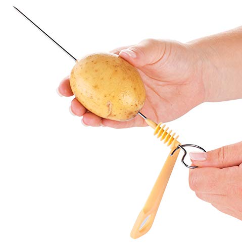 Tescoma Cortador Espiral De Patata Presto, 4 Pinchos, Naranja, Acero Inoxidable, Blanco, 29 x 15 x 5.0999999999999996 cm