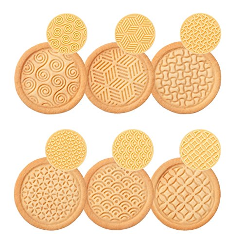 Tescoma Sello para Galletas con 6 Patrones Delicia, Amarillo, 9.7 x 9.7 x 14.7 cm