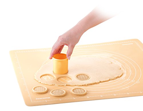 Tescoma Sello para Galletas con 6 Patrones Delicia, Amarillo, 9.7 x 9.7 x 14.7 cm