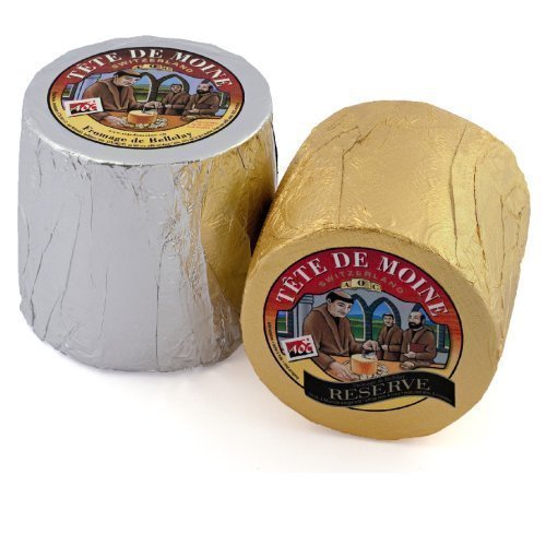 Tete de Moine Classic y Reserva Queso Cabeza de Monje 1600g - 2x Quesos Enteros para Girolle Rebanador de Queso