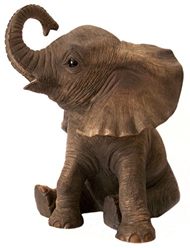 The Leonardo Collection 'Out Of Africa' - Figura de elefante africano joven (diseño realista, 13 cm, alto)