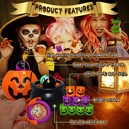 THE TWIDDLERS Set de 110 Juguetes de Fiesta de Halloween Sorpresas - Piñatas - Halloween Juguetes - Fiesta Regalos Bolsas - Trick or Treat Favores