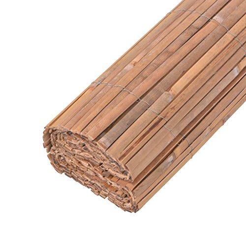 Tidyard Valla de Madera para Jardín Bar Patio Comercial y Residencial, Decoración Al Aire Libre,Bambú 100x400cm