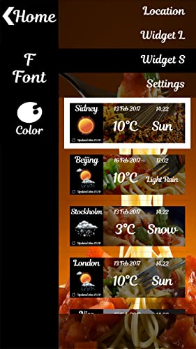 Tiempo Clock Widget Pasta