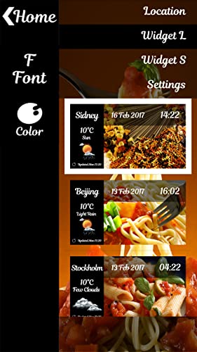 Tiempo Clock Widget Pasta