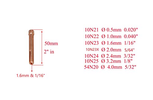 TIG PTA DB SR WP 17 18 26 de diámetro boquillas de cerámica boquilla lente de gas Collet Cuerpos 14pcs