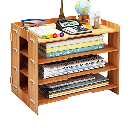 TIGOWL DIY Organizador de Escritorio Archivo de Datos Caja de Almacenamiento Revista Libros Organizador Estante Estantería Estantería de Oficina