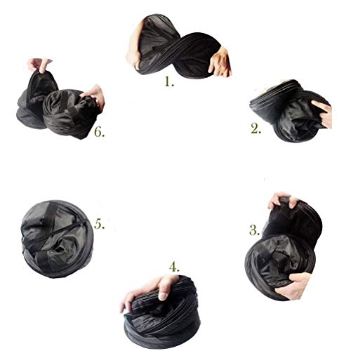 TIMESETL Malla de Secado Plegable y Colgante Red de Secado 60 cm Diámetro Red de Secado Grandes para Marisco, Verdura, Planta y Ropa (Negro)