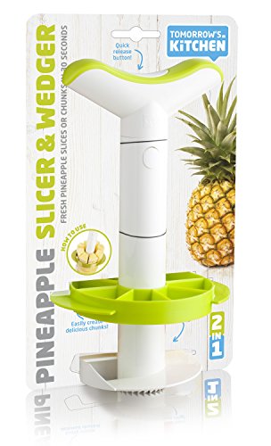 Tomorrow's Kitchen 4052046 Corta Piñas con Troceador en Blister, Blanco y Verde