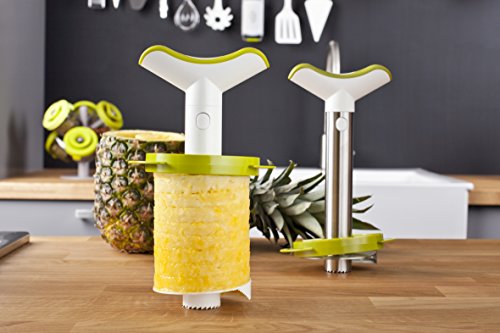 Tomorrow's Kitchen 4052046 Corta Piñas con Troceador en Blister, Blanco y Verde
