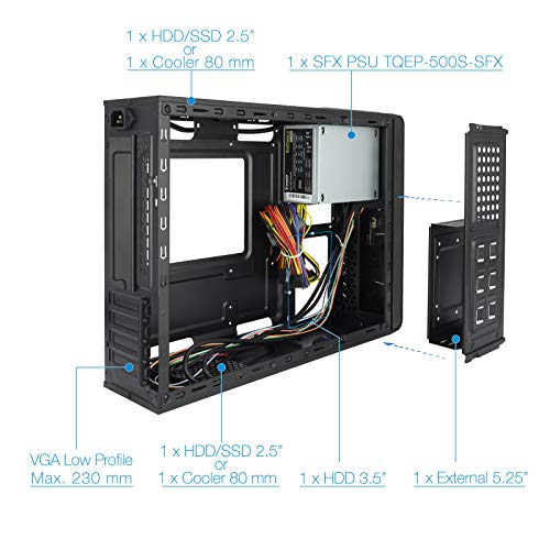 TooQ TQC-3005U3 - Caja de Ordenador (USB 3.0, 500 W), Color Negro
