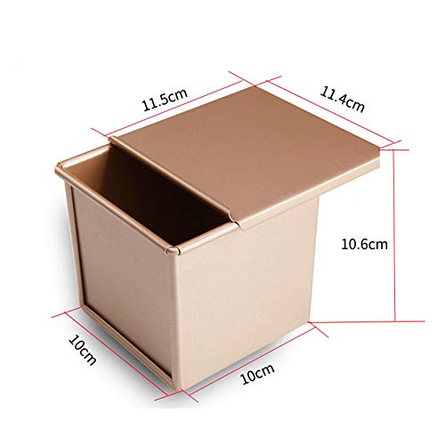 Tostado Molde Para Hornear Pan, Acero Carbono Antiadherente Pan De Molde Con Tapa, Caja De Tostadas Para Hacer Pasteles Y Pan Para Cocina, Panadería, Restaurante, Hotel