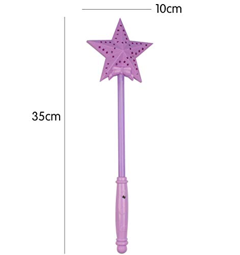 Toyvian 5 Pieazs Juguete de Varita Mágica de LED de Estrella Suministros de Fiestas para Niños