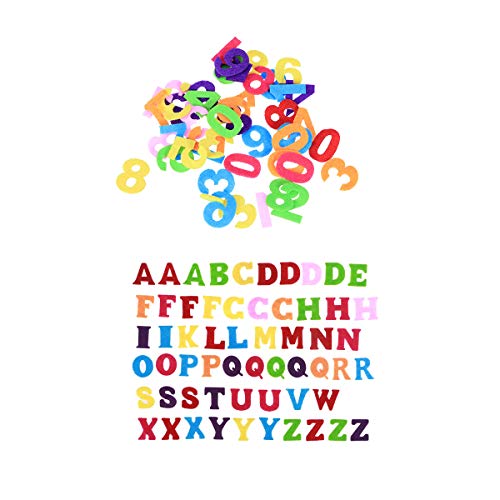 Toyvian Colorido Tejido no Tejido de Fieltro, números de Letras de Tela Fieltro de Tela DIY artesanía Hecha a Mano Scrapbooking niños Herramientas Regalos