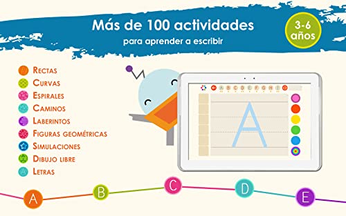 Trazos y letras mayúsculas: actividades de grafomotricidad para aprender a escribir, inspiradas en el método Montessori para niños de preescolar y NEE