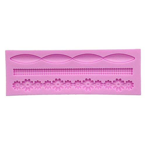 TrifyCore diseño de Flor de Silicona Molde de Tarta Fondant Galletas de Chocolate decoración de Molde, Rosado, Rosado