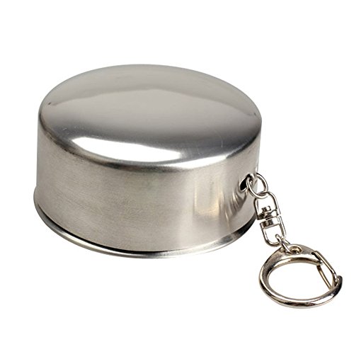 TRIXES Taza de Acero Inoxidable Plegable para Beber Durante Camping Viaje