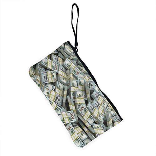 TTmom Carteras de Mujer,Monedero, Unisex Canvas Wristlet Wallet Clutch Purse Coin Pouch Pencil Bag Cosmetic Bag American Dollar Sign