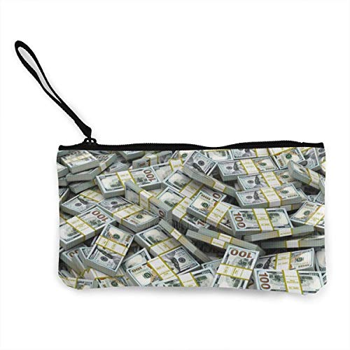 TTmom Carteras de Mujer,Monedero, Unisex Canvas Wristlet Wallet Clutch Purse Coin Pouch Pencil Bag Cosmetic Bag American Dollar Sign
