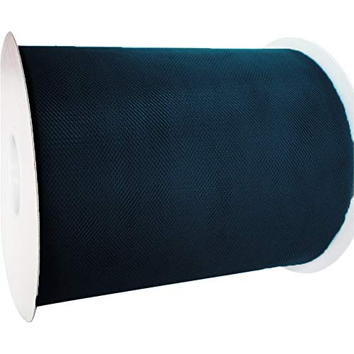 TtS - Bobina de rollo de tul para tutú, fuestas de cumpleaños, envoltorio de regalos, manualidades, decoraciones de vestidos y lazos de boda, 15,25 cm x 91,44 m (6 pulgadas x 100 yardas)., azul marino