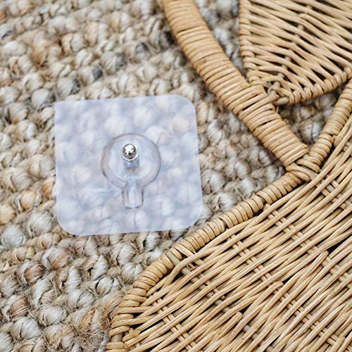 Tuker - Cesta de mimbre para colgar ropa para decoración del hogar, diseño de flores de mimbre, tejido a mano con forma de manzana, organizador de almacenamiento de ratán ecológico, ratán