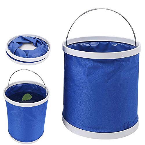 TUSNAKE Cubo Plegable Cubeta de Agua portátil Multiuso, Plegable, Ligera, Apto para Lavado de Autos,Espacio para Vacaciones, Jardín, Exterior, Pesca y Camping, Versátil,(11L)