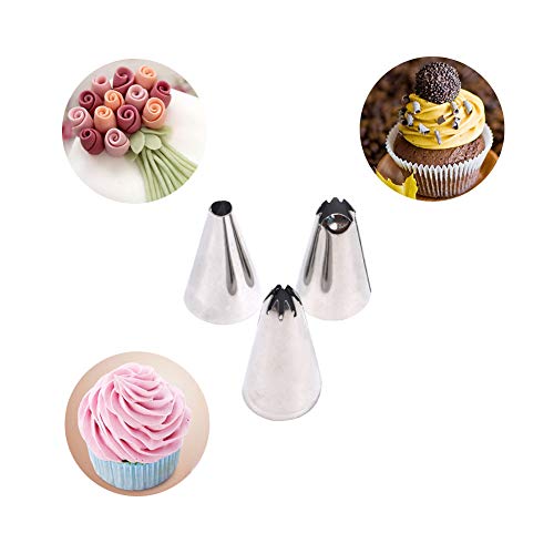 TUXI suministros de decoración de tartas, equipo de decoración de pasteles, soporte giratorio para tartas, juego de hornear, bolsas de tuberías y consejos para glasear, 69 piezas