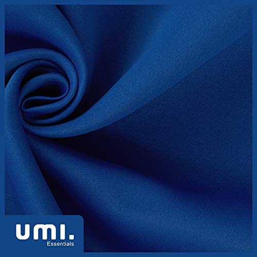 UMI by Amazon Cortinas Salón Opacas Térmicas Aislantes Frío y Calor para Ventanas Suaves 2 Piezas con Ojales 140 x 260 cm Azul Oscuro