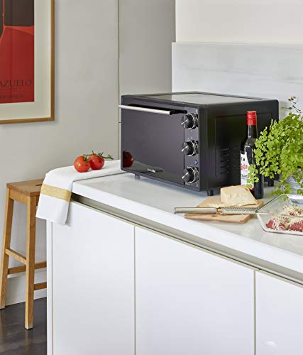 UNIVERSALBLUE Mini Horno Eléctrico Sobremesa con Convección | Potencia 2000W | Capacidad 48L | Horno Pequeño