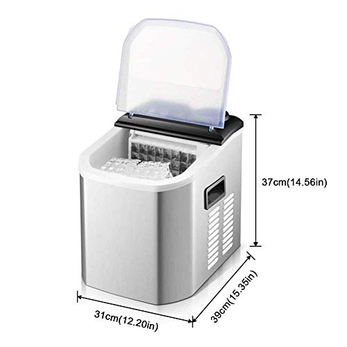 Unknow Máquina de Hielo Máquina de Hielo de Escritorio, máquina de Hielo compacta de Acero Inoxidable, Produce Hielo rápidamente para el hogar y el Negocio, el Verano Fresco Comienza aquí