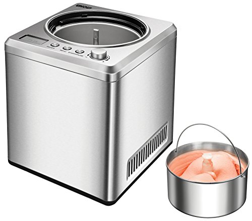 Unold 48872 Máquina de helados cremosos 2L 180W Acero inoxidable máquina para helados - Heladora (Máquina de helados cremosos, 2 L, 30 min, 1 senos, 1,35 m, 0-35 °C)
