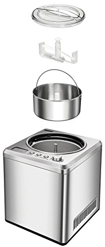 Unold 48872 Máquina de helados cremosos 2L 180W Acero inoxidable máquina para helados - Heladora (Máquina de helados cremosos, 2 L, 30 min, 1 senos, 1,35 m, 0-35 °C)
