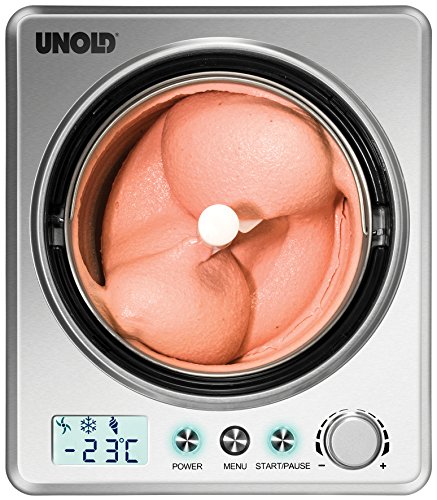 Unold 48872 Máquina de helados cremosos 2L 180W Acero inoxidable máquina para helados - Heladora (Máquina de helados cremosos, 2 L, 30 min, 1 senos, 1,35 m, 0-35 °C)