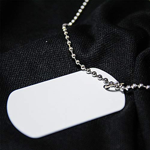 UYIU IYI Cupcake Military Necklace Keychain Custom Message Stamped Pendant Dog Tag Necklace Pendant Necklace Personalized Army Card Necklace