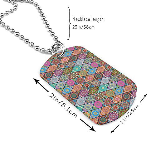 UYIU IYI Cupcake Military Necklace Keychain Custom Message Stamped Pendant Dog Tag Necklace Pendant Necklace Personalized Army Card Necklace