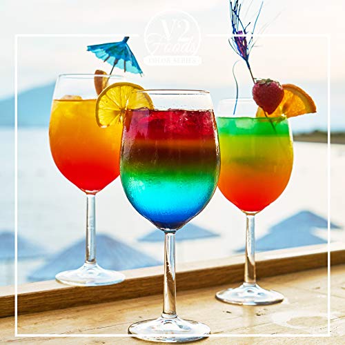 V2 Colorante alimentario de vaina extremadamente concentrado, líquido para colorear bebidas, masas, coberturas y todos los demás productos alimenticios set de 6 colores