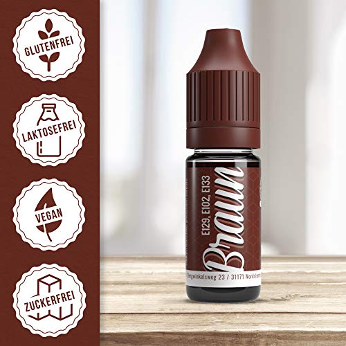 V2 Vape Colorante alimentario de vaina extremadamente concentrado, líquido para colorear bebidas, masas, coberturas y todos los demás productos alimenticios Marrón