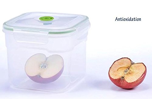 Vacuumsaver FLS7 Set de Vacío Cuadrados, Transparente y Verde, 31x59x47 cm, 3 Unidades